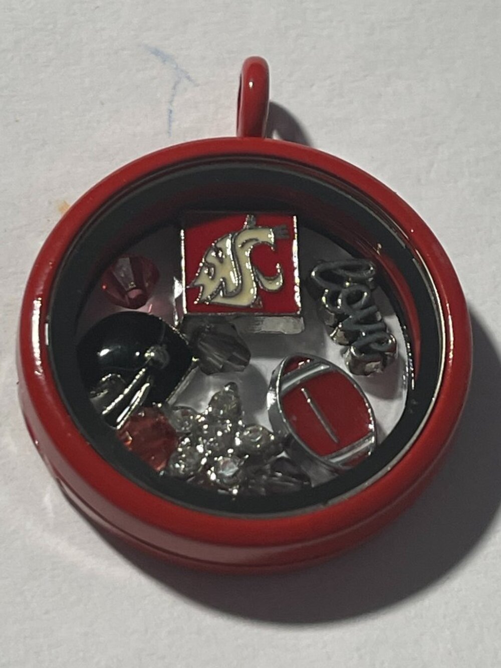 Washington State Cougars NCAA Memory Charm Locket w/ 22 IN chain NEW